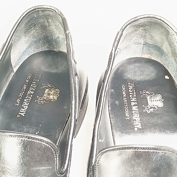 Johnston & Murphy Crown Aristocraft Black Tassel Loafers Mens 12 USA Made VGUC - Picture 12 of 15